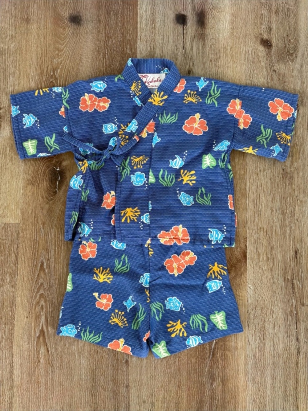 Kahala Aloha Shirt Remake Summer Kimono Jinbei Size: 2T-3T| Japanese, Hawaiian